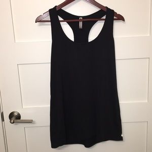 Fabletics Black Tank with Mesh Detail.